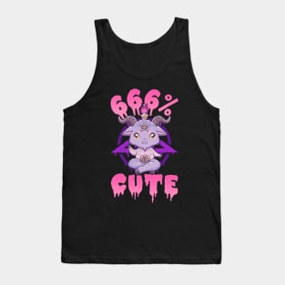 666% Cute - Satanic Chibi Anime Kawaii Baphomet Tank Top